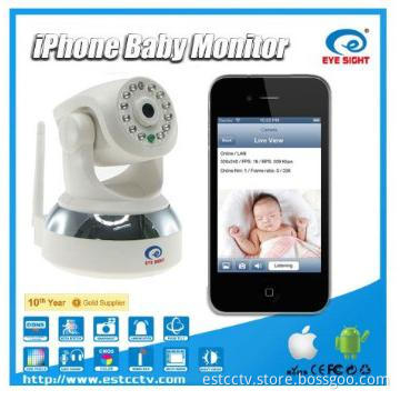 New Indoor Megapixel PTZ P2P Wireless Baby Monitor, IP Camera